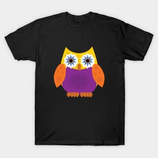 Star Owl - Yellow Orange Purple T-Shirt